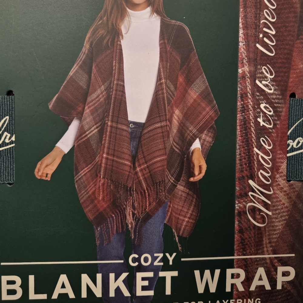 Woolrich Blanket Wrap Shawl NIB